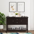 thumbnail image 4 of Costway Sideboard Buffet Table Wooden Console Table w/ Drawers & Storage Cabinets Brown, 4 of 10