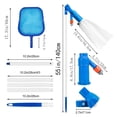 thumbnail image 3 of TopLLC Portable Swimming Pool Vacuum Cleaner Leaf Rake Mesh Frame Net Skimmer Cleaner Swimming Pool Tool With 5 Assembly Rods, 3 of 9