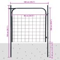 thumbnail image 4 of vidaXL Garden Fence Gate 100x100 cm Anthracite, 4 of 4