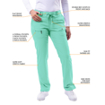 thumbnail image 4 of Adar Pro Sarraus pour Femmes - Pantalon de Sarrau de Yoga à Jambe Étroite, 4 of 8