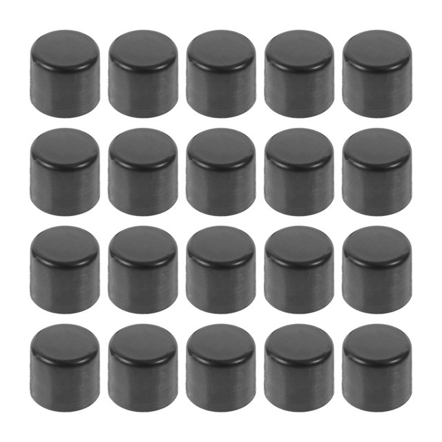 Shisuyan Foosball End Caps Black 20Pcs 0.55In Round Plastic Replacement Parts