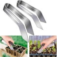 thumbnail image 1 of Seedling Transplant Tongs Stainless Steel Easy Transplanter Tool with Grasp Tips for Root, 1 of 6