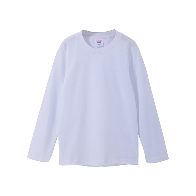 MIASHUI T-Shirt à Manches Longues Col Rond pour Filles Décontracté Couleur Unie Basique, Blanc, 12-18 Mois