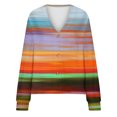 thumbnail image 4 of MeetoTime Women's 2024 Fall Knit Cardigans Open Front Long Sleeve V Neck Button Loose Cardigan Sweaters, 4 of 5