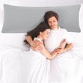 thumbnail image 3 of PiccoCasa Brushed Body Microfiber Zippered Pillowcase Light Gray 20"x54", 3 of 7