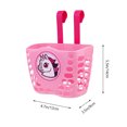 thumbnail image 2 of UPGRATOR Kids Weave Design Bike Basket Pink Plastic Storage 1Pack, 2 of 5