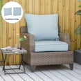 thumbnail image 2 of Outdoor Patio Chair Cushions Deep Seat Replacement Patio Cushions Set Blue, 2 of 10