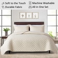thumbnail image 4 of Mainstays All in One Lightweight Quilt Set and Sheet Set -7 Piece, Full, Beige, 4 of 14