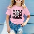 thumbnail image 2 of T-Shirts d'Été pour Filles, Imprimé Lettres, Manches Courtes, Basiques, Col Rond, Sport, Taille 12-13T, 2 of 4