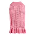 thumbnail image 4 of 2025 Turtleneck Warm Elegant Rope Pet Clothes For Small Dogs Male Designer Look Pet Sweater Stretch Knit Pet Clothes For Small Dogs Ruffled Sweater Dress, 4 of 7