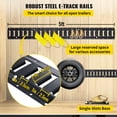 thumbnail image 3 of KFFKFF Trousse de Rail d'Arrimage pour Voie Électrique, Ensemble de 30 Pcs de Voies Électriques de 5 Pi Comprenant 4 Rails en Acier et 2 Fentes Simples et 8 Anneaux en O et 8 Attaches avec Anneau en D et 8 Embouts, Accessoires de Fixation pour Cargaison, Motos et Vélos, 3 of 9