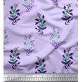 thumbnail image 1 of Soimoi Moss Georgette Fabric Leaves & Floral Block Fabric Prints by Yard 42 Inch Wide, 1 of 3