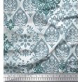 thumbnail image 1 of Soimoi Japan Crepe Satin Fabric Damask Patchwork Print Fabric by the Yard 42 Inch Wide, 1 of 3