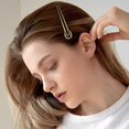 thumbnail image 3 of Barrettes Épingles à Cheveux Décoratives Rétro en Forme de U pour Coiffures Féminines en Bronze, Barrettes pour Femmes, 3 of 6