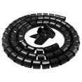 thumbnail image 3 of Wire Storage Pipe Bite-proof Cable Organizer Spiral Cable Winder Cable Winder Pattern Random, Black, 16mmx1.5m, Clamp 16mm, 3 of 7