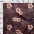 thumbnail image 3 of oneOone Rayon Maroon Fabric Tropical Flower Craft Projects Decor Fabric Printed By The Yard 56 Inch Wide, 3 of 4