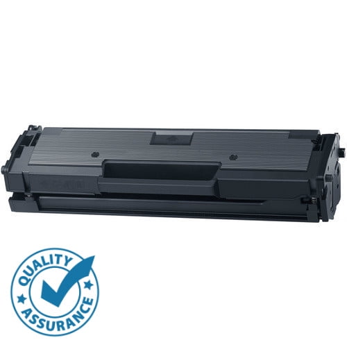 Printer Pro™ Samsung MLT-D111S (D111/MLTD111) compatible black toner cartridge for Samsung Xpress SL-M2020W, SL-M2070FW, and SL-M2070W printers. Offers a high page yield of 1,800 pages at 5% coverage, ideal for efficient printing needs. The cartridge is displayed in a front-facing view with a quality assurance badge visible in the corner.