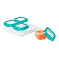 thumbnail image 3 of OXO Tot - Plastic Baby Blocks - Freezer Storage Containers - Teal, 3 of 7