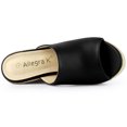 thumbnail image 3 of BLISSFUL STEP Chaussures pour Femmes Talon Compensé Bout Ouvert Espadrilles Mules à Plateforme Noir 7,5, 3 of 7