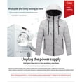 thumbnail image 4 of Penkiiy Heated Jackets for Women Men USB Intelligent Constant Temperature Heated Windproof Plus Size Men And Women Winter 4 Heated Jacket Coat XXL Gray, 4 of 4
