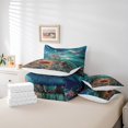 thumbnail image 5 of YST 7 Pcs Natural Landscape Comforter Set Happy Camping Sheet Set with Comforter Full 3D Beach Shell Starfish Bedding Sets Summer Vacation theme Bed In A Bag, 5 of 5