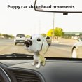 thumbnail image 4 of Resin Bobble Head Car Ornament – Spring-Shaking Dashboard Decor for Cars/Trucks, Multi-Color Self-Cleaning Auto Accessories ,4.3in White, 4 of 8