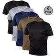 thumbnail image 1 of Blank Activewear Pack of 5 Men's T-Shirt, Quick Dry Performance fabric, 1 of 5