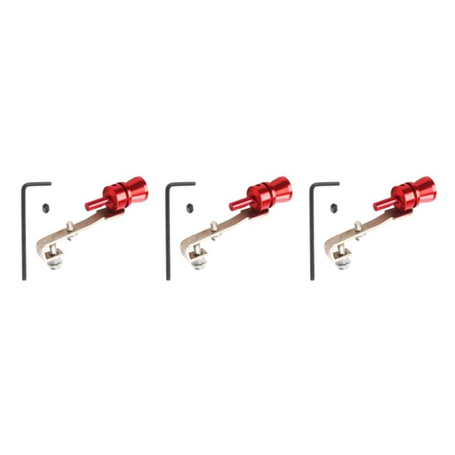 ZheElen Sifflet de Voiture Universel Modification _ Tuyau d'Échappement Sifflet Rouge P Ensemble de 3