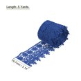 thumbnail image 2 of Uxcell 3.14 inch Wide 5 Yard Lace Ribbon Floral Pattern Navy Embroidered Lace Trim for Sewing Making, Gift Wrapping, 2 of 5
