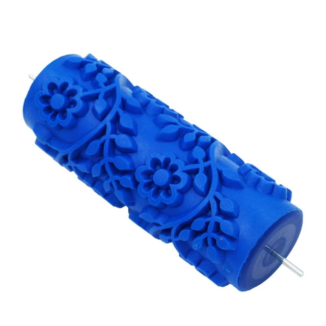 GUOOL 5'' Embossed Flower Pattern Painting Roller Sleeve Brush Wall Decor DIY #14
