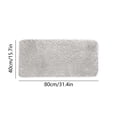 thumbnail image 3 of Plush Velvet Fleece Bath Mat - Ultra Soft & Water Absorbent, Non-Slip Backing, Machine Washable, Modern Solid Color Bathroom Rug, Gray, JKODE, 3 of 9