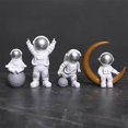 thumbnail image 3 of 4Pcs Astronaut Statue Outer Space Spaceman Figurine Home Decor White Silver, 3 of 7