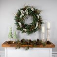 thumbnail image 2 of Northlight Real Touch™ Pre-Lit Blue Spruce Artificial Christmas Wreath - 48" - Clear Lights, 2 of 6