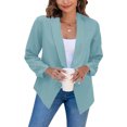 thumbnail image 2 of Yuyuzo Cropped Blazer for Women Long Sleeve Lapel Collar Open Front Jackets Solid Color Fall Suit, 2 of 6