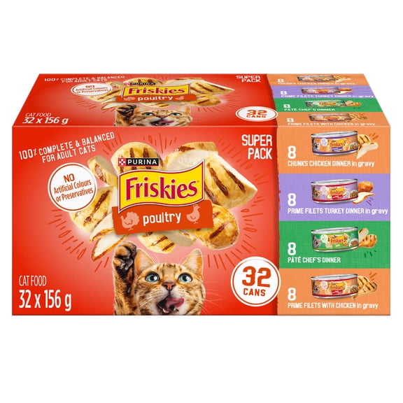 Friskies Emballage Assorti de Friands de Volaille Nourriture humide pour Chats
