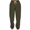 thumbnail image 3 of MAWCLOS Women Jogger Sets Long Sleeve Tracksuit Set Solid Color Two Piece Outfit Breathable Sports V Neck Sweatsuits Army Green S, 3 of 5