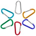 thumbnail image 2 of GOGO 24PCS Carabiner Keychain Heavy Duty D-shaped Carabiner 3 Inch Aluminum Clip- Assorted, 2 of 6