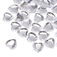 thumbnail image 1 of Unique Bargains 40 Pcs Acrylic Flat Back Rhinestones 20mm/0.8 Inch Heart Artificial Gemstone for Crafts Jewelry Making White, 1 of 7