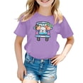 thumbnail image 4 of TZEWGL Tees For Child Cartoon Printed Round Neck Short Petal Sleeved Clothing For Infnants size 10-11T, 4 of 4