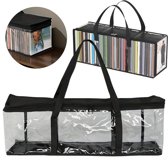 Grande Boîte de Rangement Transparente Épaisse en Plastique avec Couvercle à Charnières et Poignées, Bacs de Rangement Transparents Robustes, Boîte de Rangement pour Livres, Boîte de Rangement Rectangulaire Transparente Sac de Déménagement Universitaire, Sac de Rangement pour Vêtements