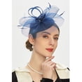 thumbnail image 2 of Tea Party Fascinator Hat Fascinator Pillbox Hat Headband For Wide Sweatband for Head, 2 of 4