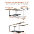 thumbnail image 4 of 3x6ft Overhead Garage Storage Shelves, 22'' to 40" Adjustable Drop-down Ceiling Storage Rack, Heavy Duty Metal Garage Storage Organization System, 450lbs Weight Capacity, Black, 4 of 8