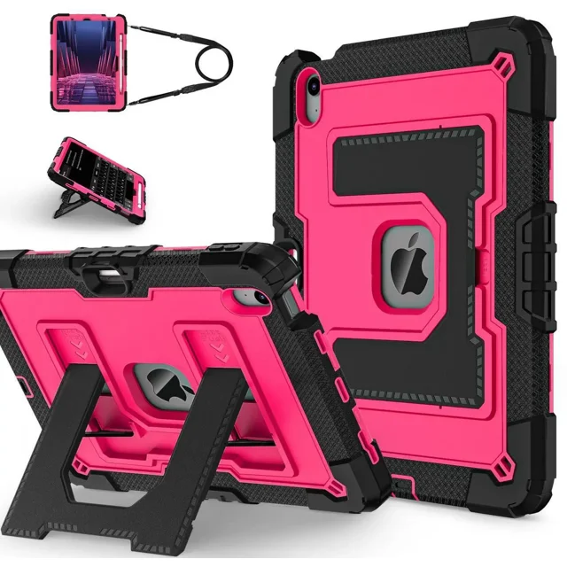 Case for iPad Air 11 Inch M3 2025 M2 2024 / iPad Air 5th 2022 / iPad Air 4th Generation 2020 10.9 Inch, Shockproof Protective Cover with Kickstand Shoulder Strap