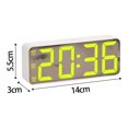 thumbnail image 2 of GROWTH TANK Digital Alarm Clock Desk Mirror Alarm Clock for Drawing Room Cafe NightStand White, 2 of 9