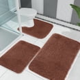 thumbnail image 4 of weibbin 3 Pcs Bathroom Rugs - Solid Color, Universal Soft Comfortable, Water Absorption, Non-Slip, Thick, Machine Washable, Easier to Dry for Bath Floor Mats, 4 of 8