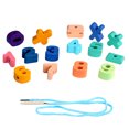 thumbnail image 2 of Bowayaoa Wooden Stringing Beads Building Blocks Set, Natural Wood DIY Lacing Threading Educational Puzzle Toy, Motor Skill Learning Gift, 2 of 5