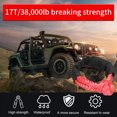 thumbnail image 2 of 17T Practical Car Flexible Synthetic Soft Shackle Trailer Pull Towing Rope Winch Straps For Car Broke Down, 2 of 8