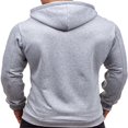 thumbnail image 4 of Men Fall Winter Hoodies Long Sleeve Tracksuit Zip Slim Hooded Coat Male Jacket Plus Size, 4 of 6