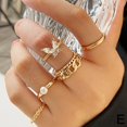 thumbnail image 1 of Bohemian Geometric Rings Knuckle Finger Rings Women S4 Fashion D5F7, 1 of 9