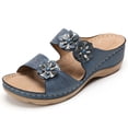 thumbnail image 4 of Kcodviy Shoes Comfortable Sandals Open Slippers with Arch Support for Women for Women Slippers Wedges Cow Slippers for Women Bottom Thick Toe Women's Slippers for Women Open Toe Slipper, 4 of 5